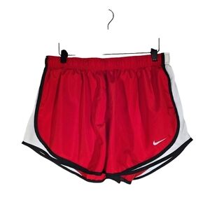 Nike Women's Red and White Athletic Shorts EUC